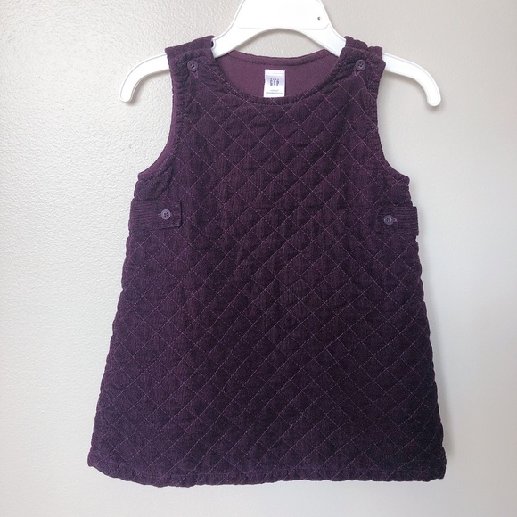 Gap 12-18m purple cord dress, EUC - Picture 1 of 4